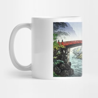 Shinkyo Bridge at Nikko by Tsuchiya Koitsu Mug